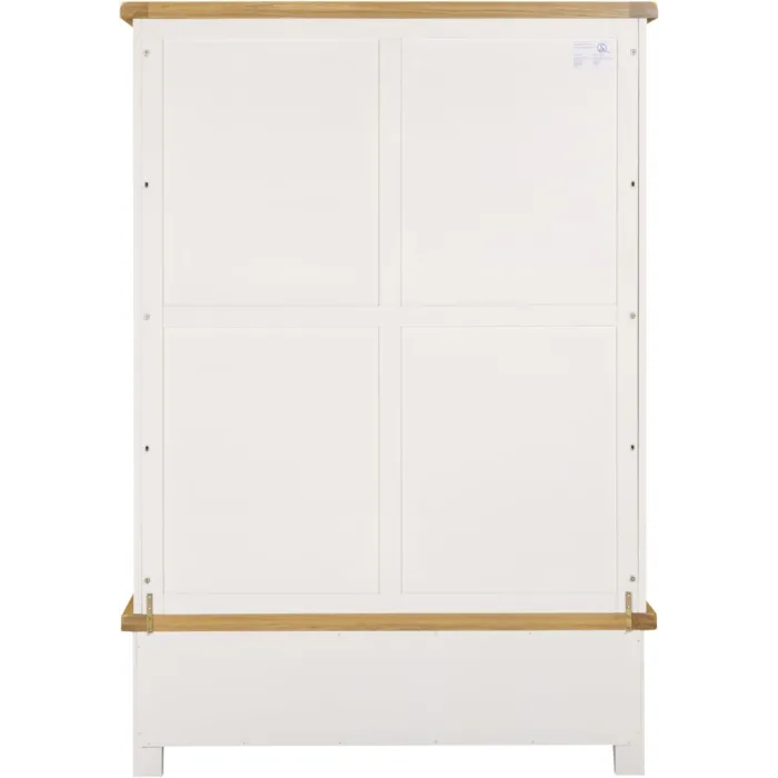 Windsor 3 Door 2 Drawer Wardrobe - Ivory/Oak