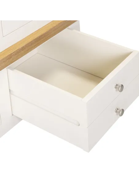 Windsor 3 Door 2 Drawer Wardrobe - Ivory/Oak