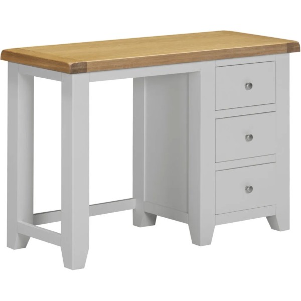 Windsor 3 Drawer Dressing Table - Pebble Grey/Oak