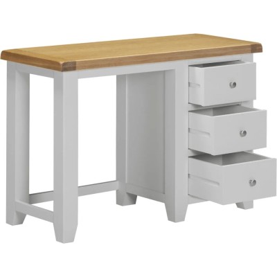 Windsor 3 Drawer Dressing Table - Pebble Grey/Oak
