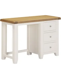 Windsor 3 Drawer Dressing Table - Ivory/Oak