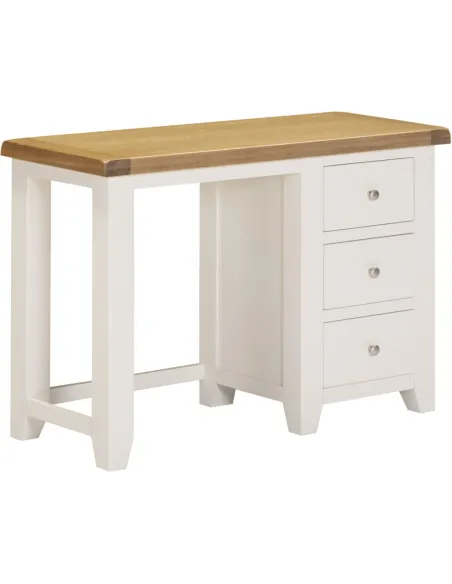 Windsor 3 Drawer Dressing Table - Ivory/Oak