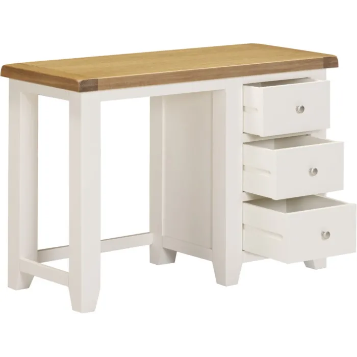 Windsor 3 Drawer Dressing Table - Ivory/Oak