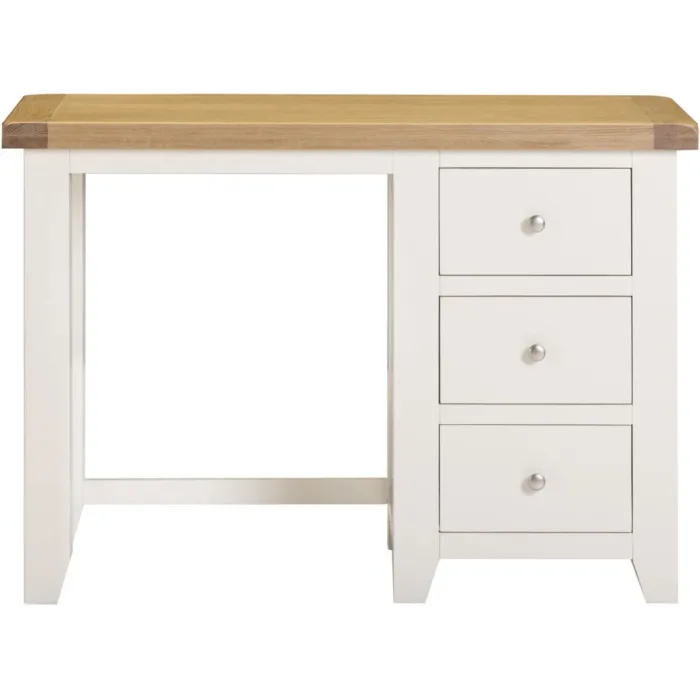 Windsor 3 Drawer Dressing Table - Ivory/Oak