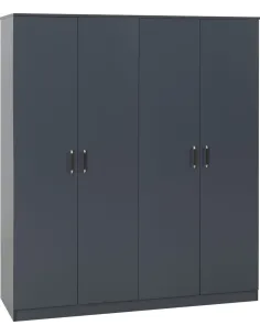 Dakota 4 Door Wardrobe - Dark Grey