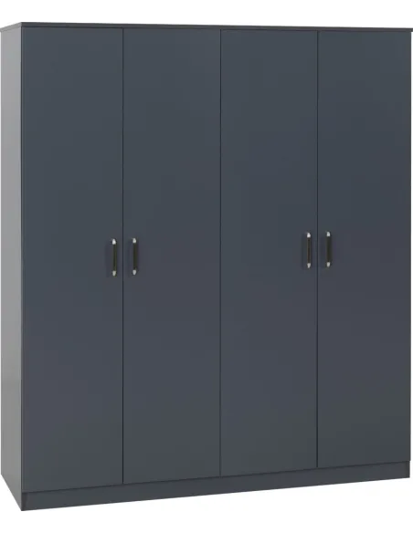 Dakota 4 Door Wardrobe - Dark Grey