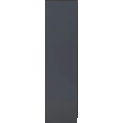 Dakota 3 Door 2 Drawer Mirrored Wardrobe - Dark Grey