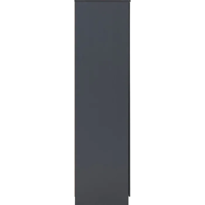 Dakota 3 Door 2 Drawer Mirrored Wardrobe - Dark Grey