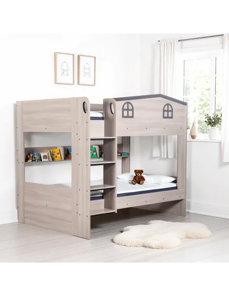 Hector Small Double Bunk Bed - Ash Grey