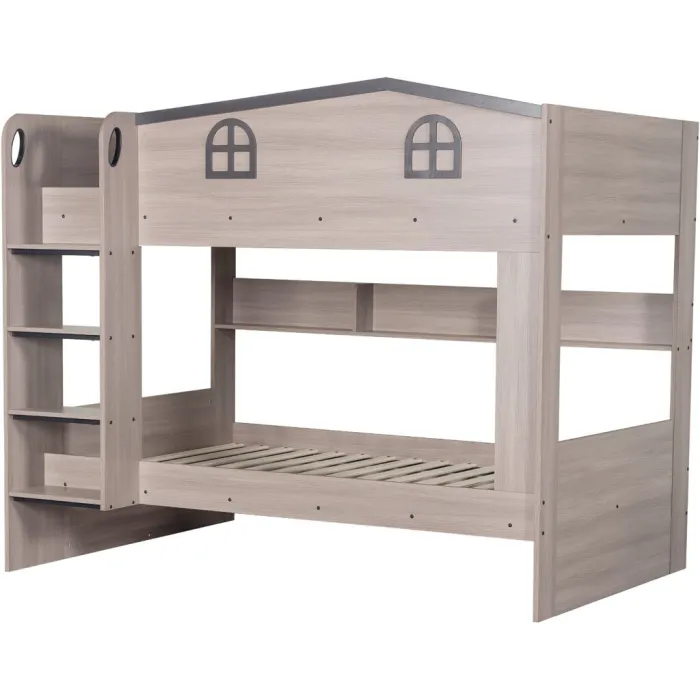 Hector Small Double Bunk Bed - Ash Grey