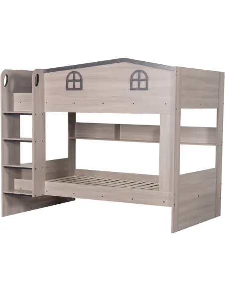 Hector Small Double Bunk Bed - Ash Grey