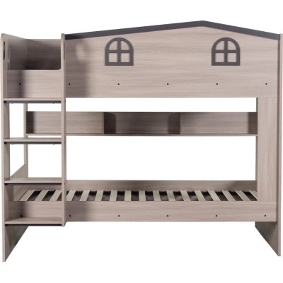 Hector Small Double Bunk Bed - Ash Grey