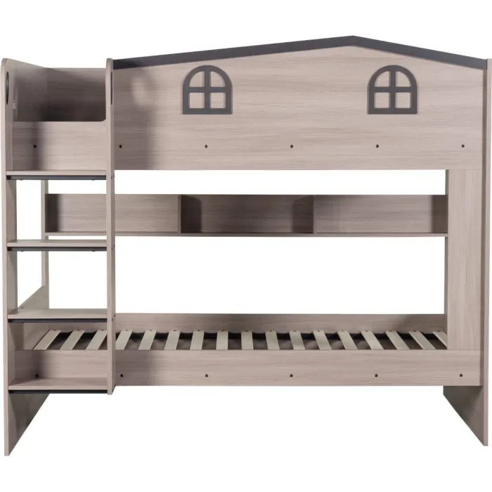 Hector Small Double Bunk Bed - Ash Grey