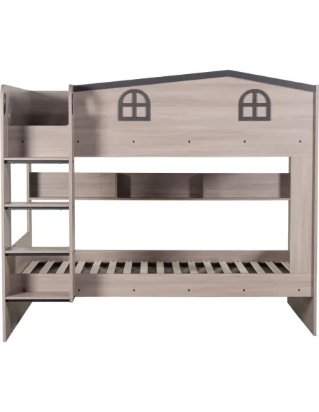 Hector Small Double Bunk Bed - Ash Grey