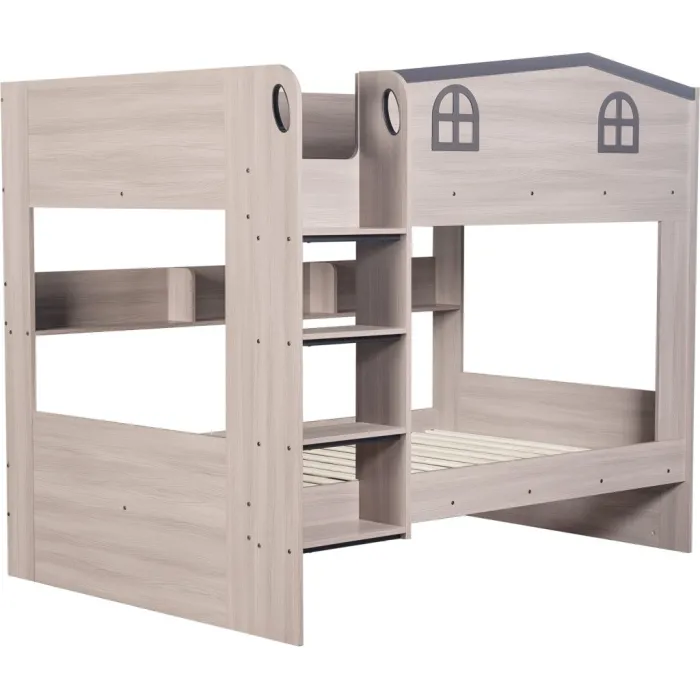 Hector Small Double Bunk Bed - Ash Grey