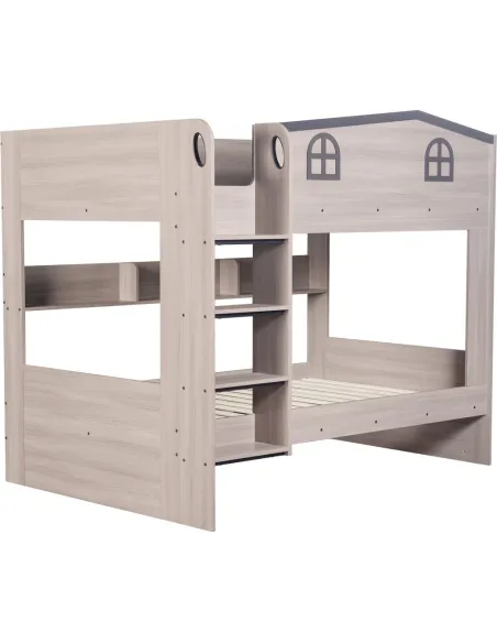 Hector Small Double Bunk Bed - Ash Grey