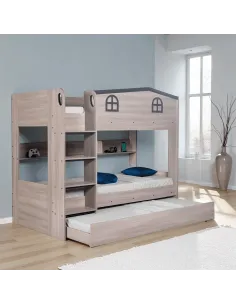 Hector Bunk Bed & Trundle Set - Ash Grey