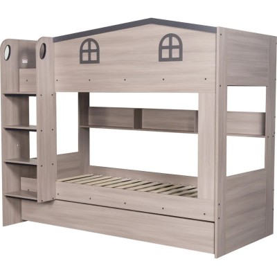 Hector Bunk Bed & Trundle Set - Ash Grey