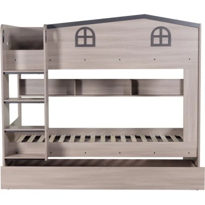 Hector Bunk Bed & Trundle Set - Ash Grey