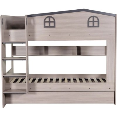 Hector Bunk Bed & Trundle Set - Ash Grey
