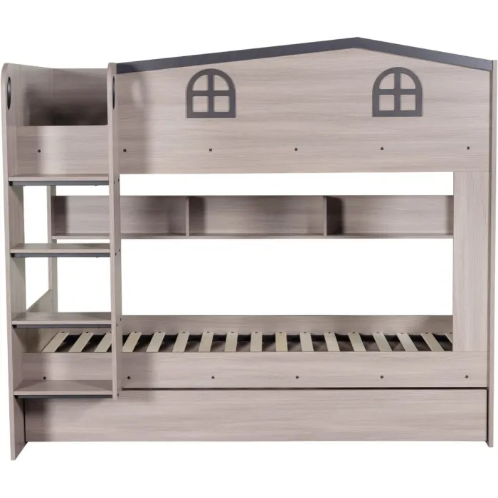 Hector Bunk Bed & Trundle Set - Ash Grey