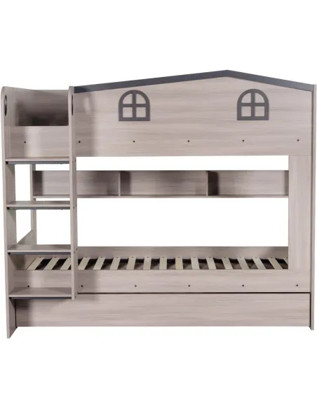 Hector Bunk Bed & Trundle Set - Ash Grey
