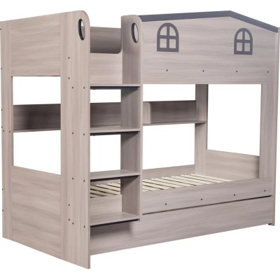 Hector Bunk Bed & Trundle Set - Ash Grey