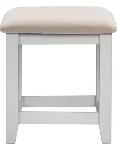 Windsor Dressing Table Stool - Pebble Grey/Oat Fabric 2