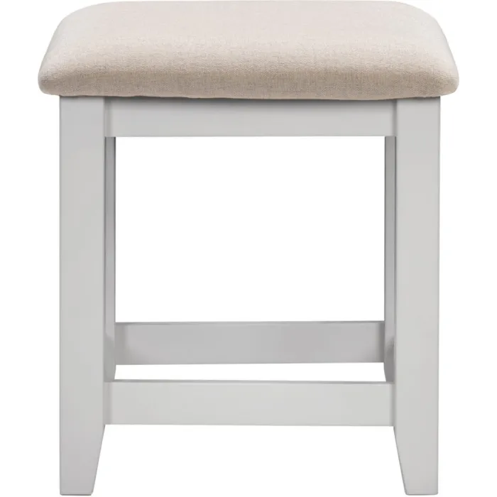 Windsor Dressing Table Stool - Pebble Grey/Oat Fabric