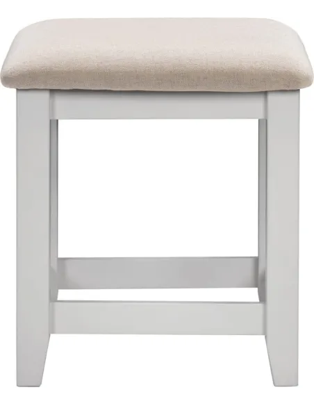 Windsor Dressing Table Stool - Pebble Grey/Oat Fabric