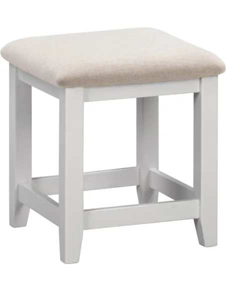 Windsor Dressing Table Stool - Pebble Grey/Oat Fabric