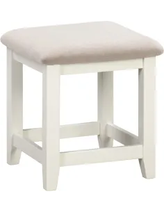 Windsor Dressing Table Stool - Ivory/Oat Fabric