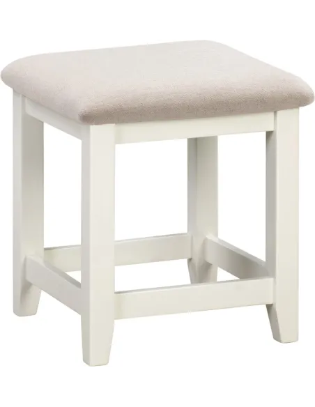 Windsor Dressing Table Stool - Ivory/Oat Fabric