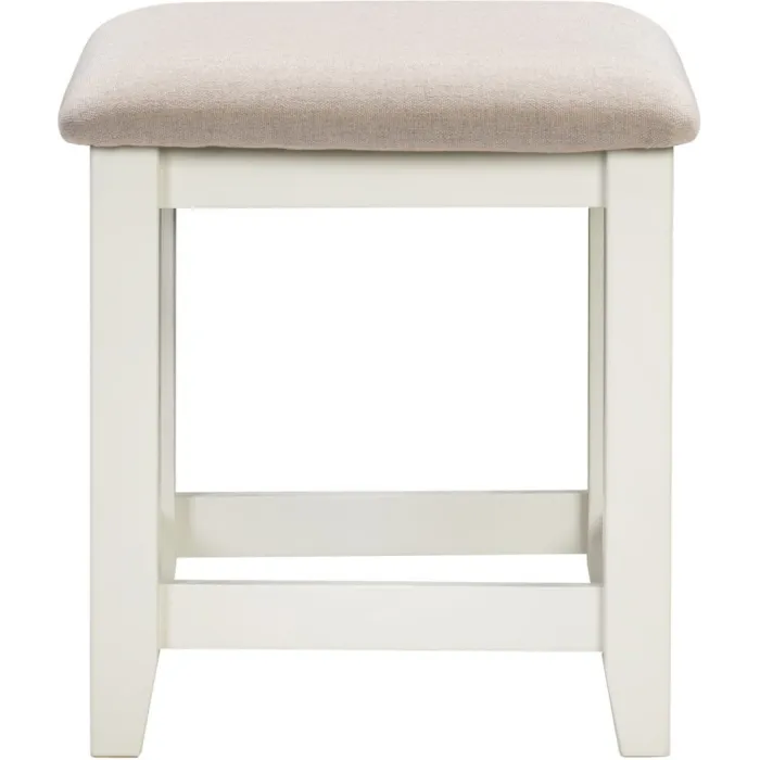 Windsor Dressing Table Stool - Ivory/Oat Fabric