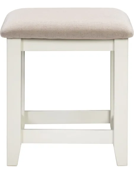 Windsor Dressing Table Stool - Ivory/Oat Fabric