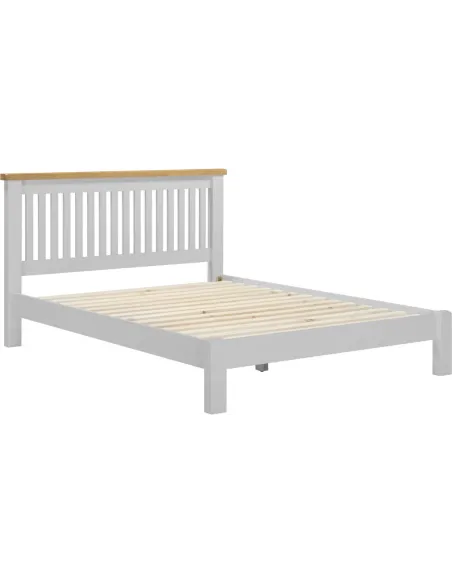 Windsor 5ft Low End Bedframe - Pebble Grey/Oak