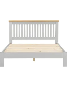 Windsor 5ft Low End Bedframe - Pebble Grey/Oak 2