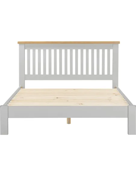 Windsor 5ft Low End Bedframe - Pebble Grey/Oak