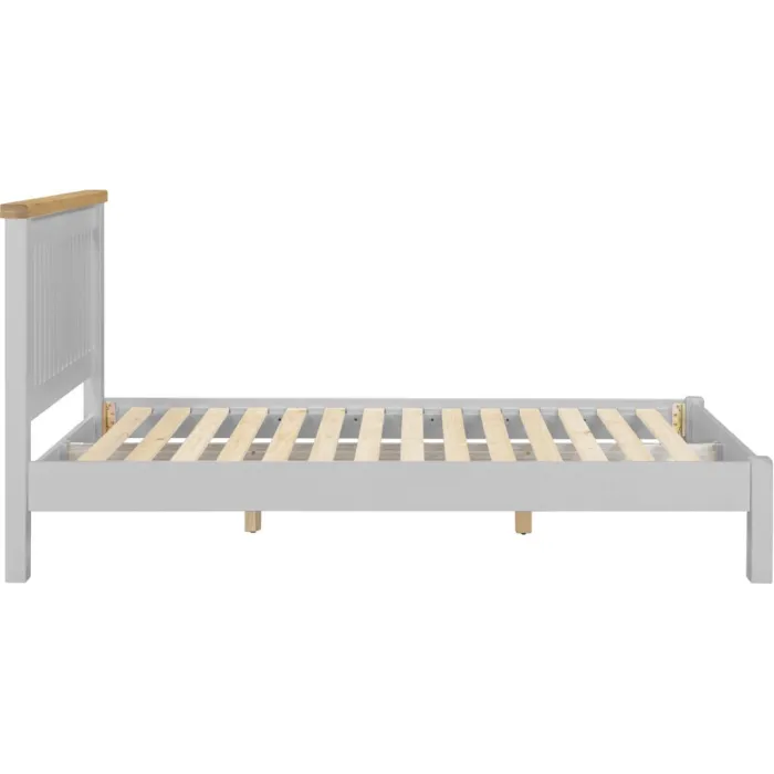 Windsor 5ft Low End Bedframe - Pebble Grey/Oak