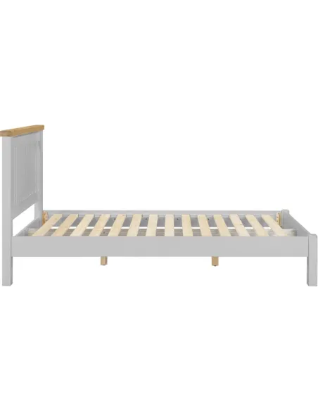 Windsor 5ft Low End Bedframe - Pebble Grey/Oak