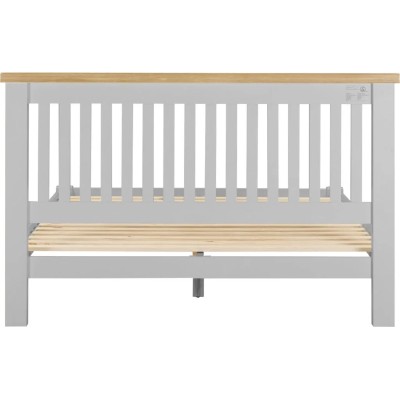 Windsor 5ft Low End Bedframe - Pebble Grey/Oak