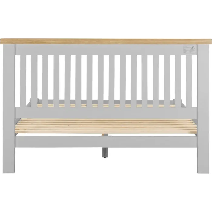 Windsor 5ft Low End Bedframe - Pebble Grey/Oak