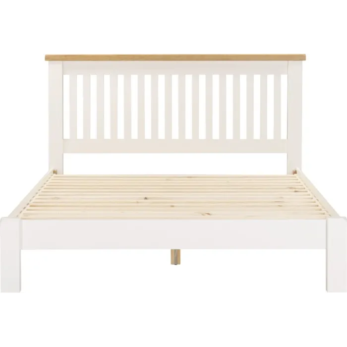 Windsor 5ft Low End Bedframe - Ivory/Oak
