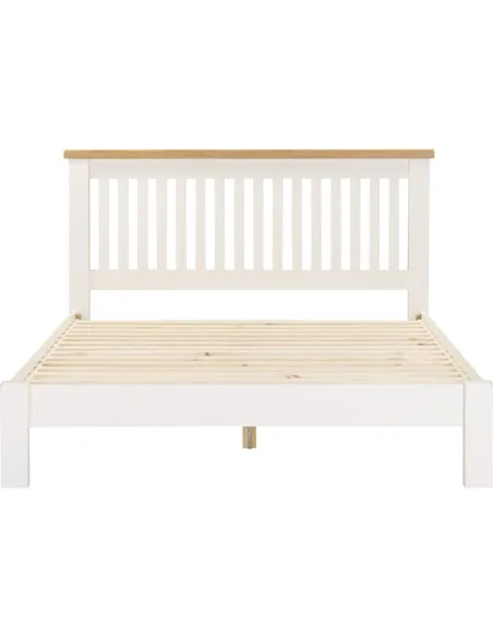 Windsor 5ft Low End Bedframe - Ivory/Oak