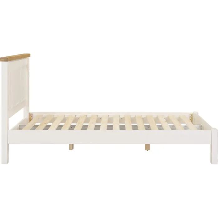 Windsor 5ft Low End Bedframe - Ivory/Oak
