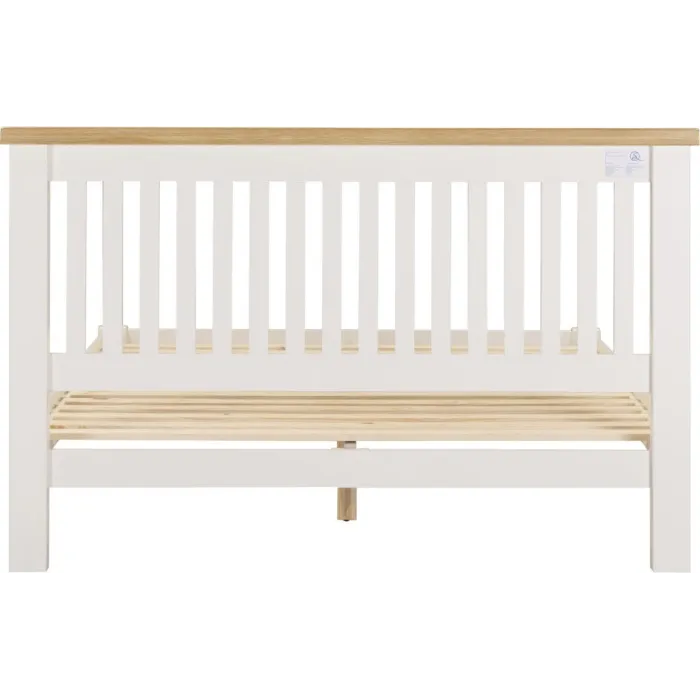 Windsor 5ft Low End Bedframe - Ivory/Oak