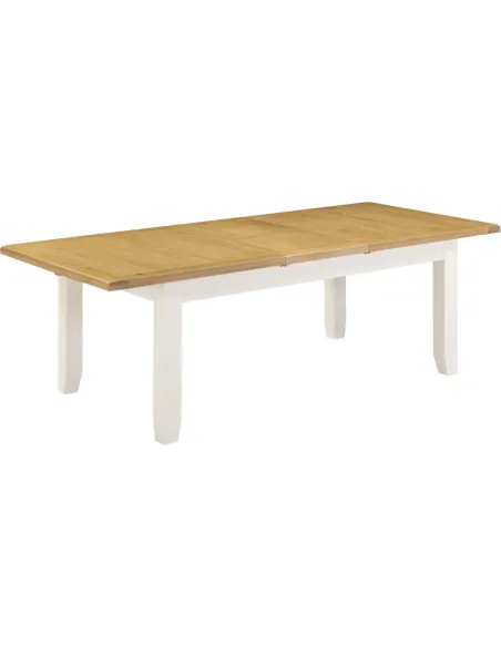 Windsor Large Extending Dining Table - Ivory/Oak