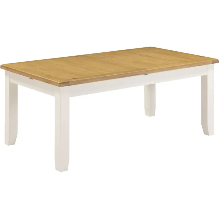 Windsor Large Extending Dining Table - Ivory/Oak