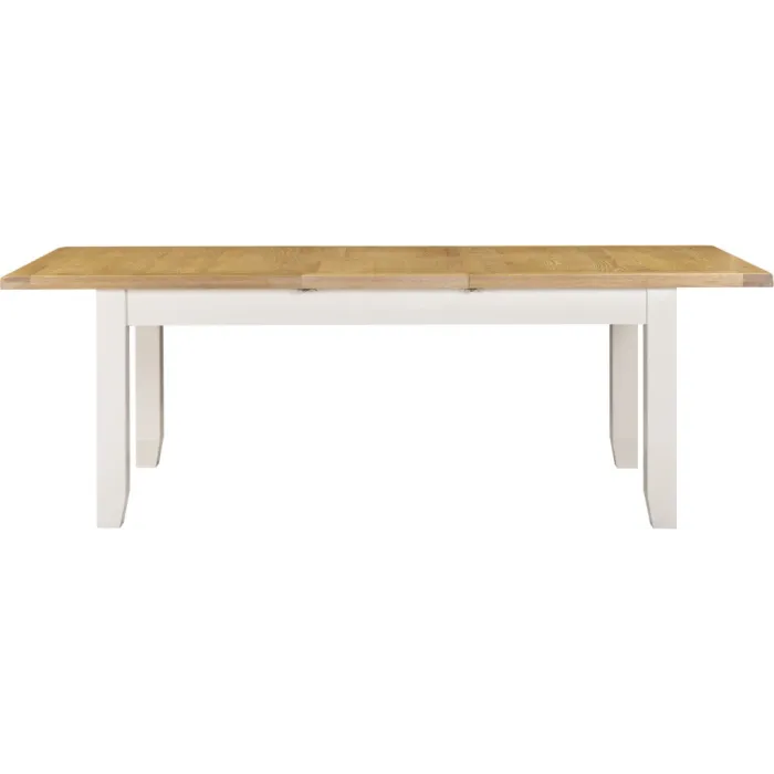 Windsor Large Extending Dining Table - Ivory/Oak