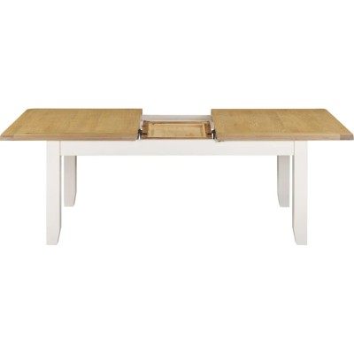 Windsor Large Extending Dining Table - Ivory/Oak
